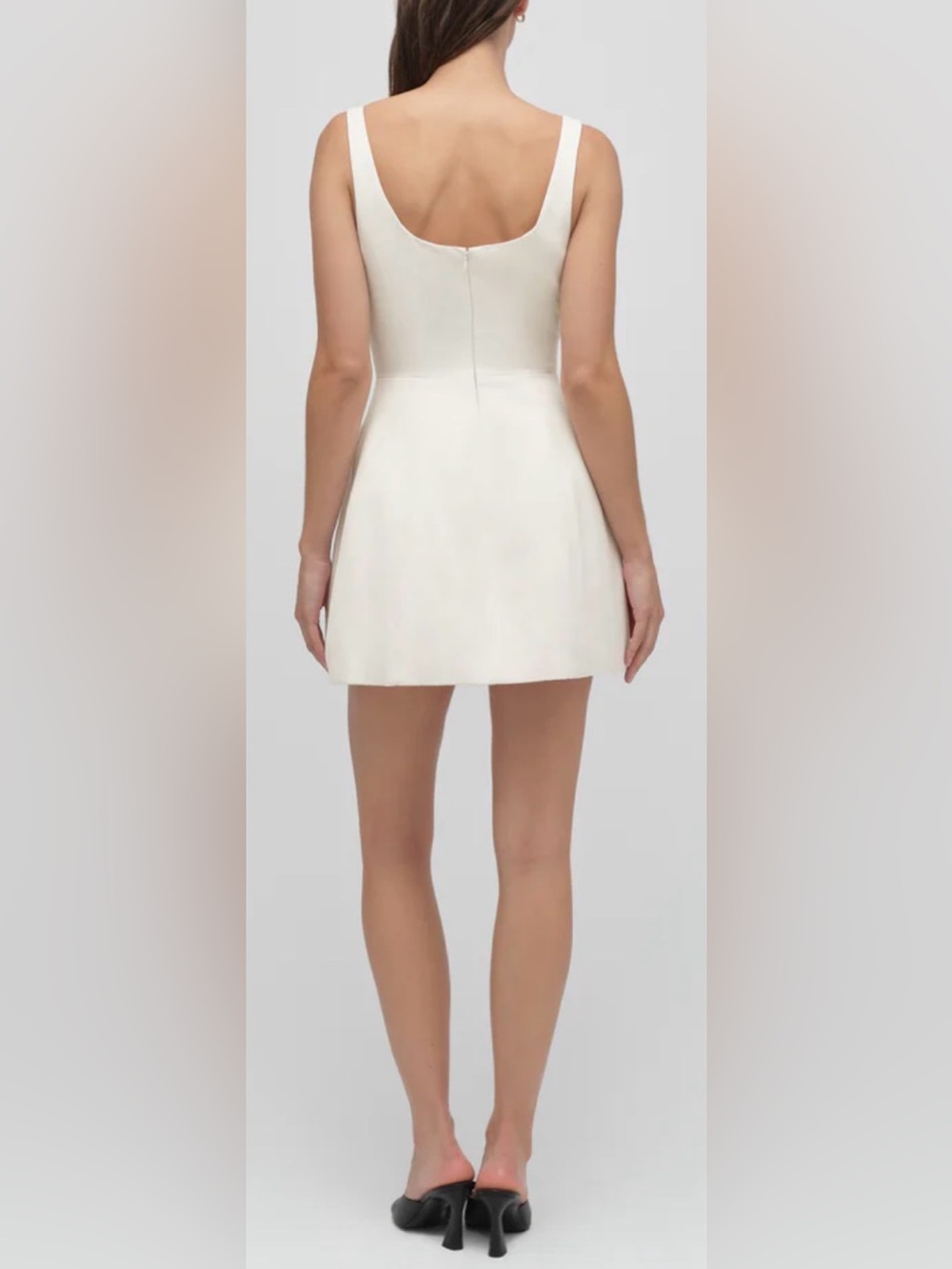 NEW Favorite Daughter The MORGAN ivory linen blend mini dress sz 4 - Picture 2 of 11